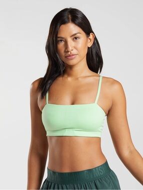 Neon Green Bandeau Sport Bra